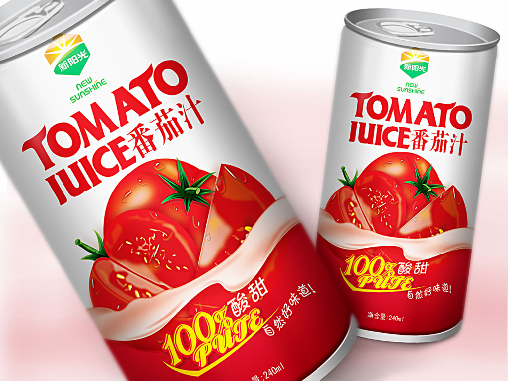 新陽光番茄汁包裝設(shè)計(jì)