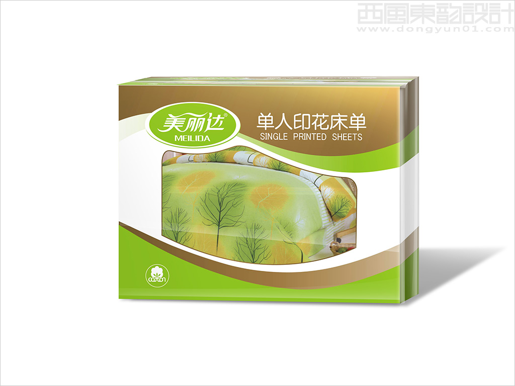 北京佳夢寢室用品有限公司美麗達(dá)品牌單人印花床單包裝設(shè)計(jì)