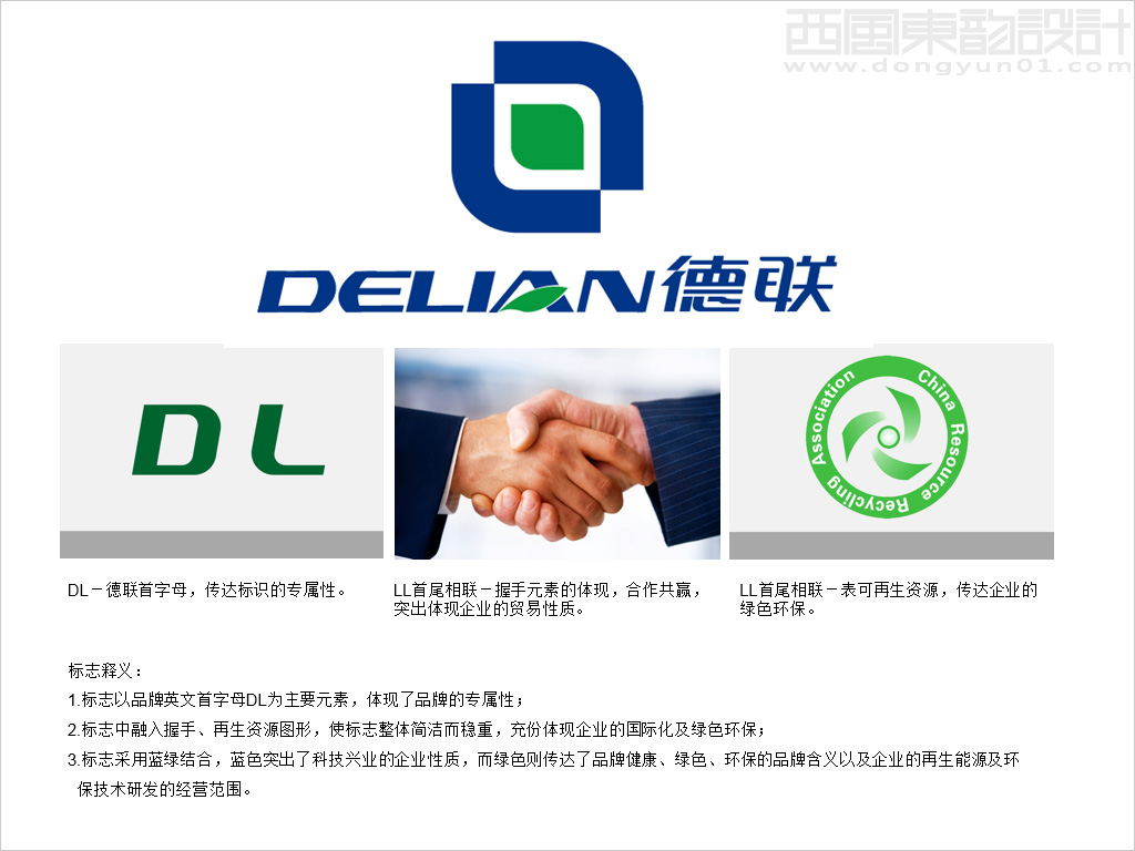德聯(lián)科貿(mào)（北京）有限公司德聯(lián)DELIAN品牌logo設計理念創(chuàng)意說明