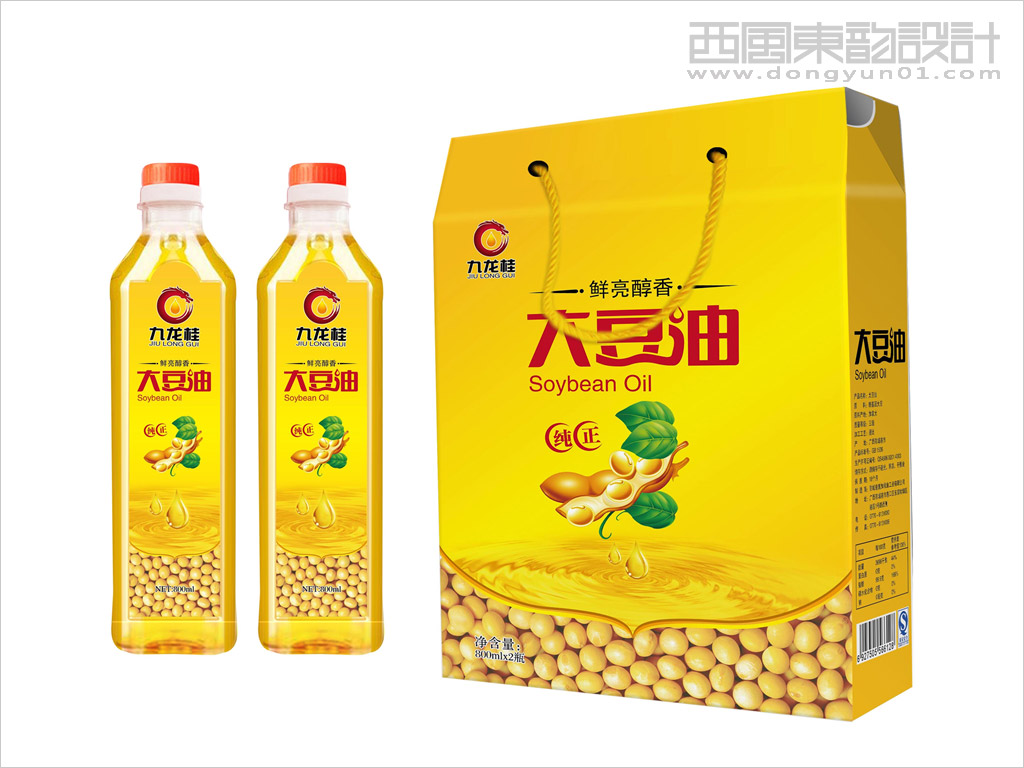 澳加糧油工業(yè)有限公司大豆油禮盒包裝設(shè)計(jì)、大豆油瓶簽設(shè)計(jì)