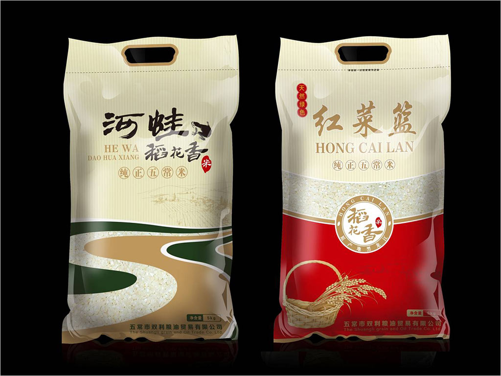 五常市雙利糧油貿(mào)易有限公司五常大米包裝袋設(shè)計