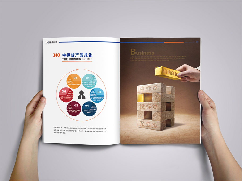 北京國信創(chuàng)新科技股份有限公司畫冊設(shè)計之中標(biāo)貸產(chǎn)品報告內(nèi)頁設(shè)計