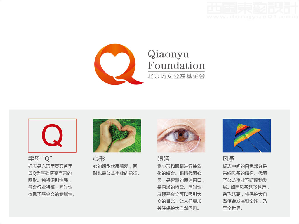北京巧女公益基金會標(biāo)志設(shè)計(jì)創(chuàng)意理念說明釋義圖