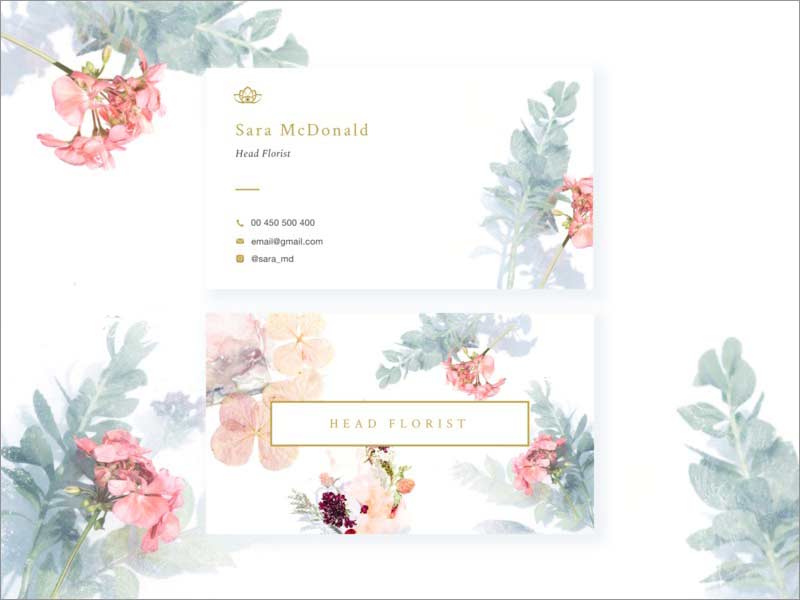 水彩和浪漫華麗的名片設(shè)計(jì) 水彩和浪漫華麗的名片設(shè)計(jì)