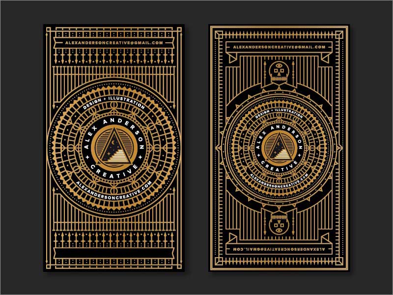 金箔和奢侈品的名片設(shè)計(jì) 金箔和奢侈品的名片設(shè)計(jì)