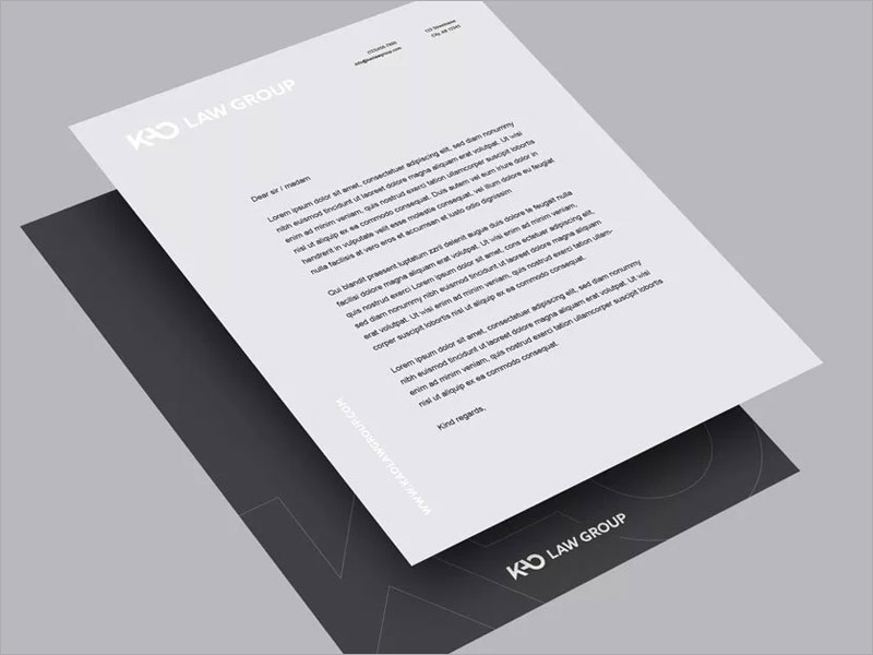 KAO LAW GROUP律師事務(wù)所信紙?jiān)O(shè)計(jì)