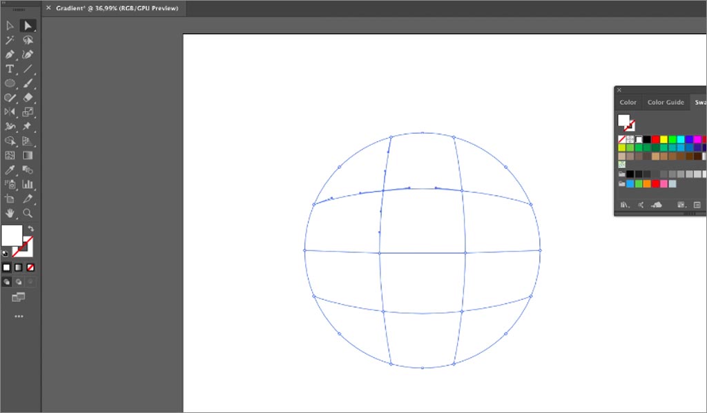 ADOBE ILLUSTRATOR設(shè)計(jì)軟件中漸變網(wǎng)格工具的使用圖文教程第4步：為對(duì)象添加顏色