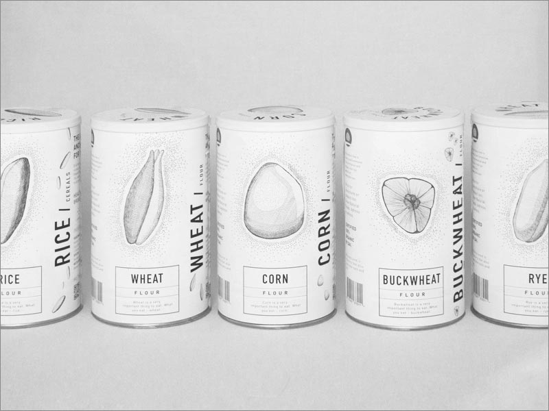 國(guó)外谷物面粉包裝與插畫設(shè)計(jì)