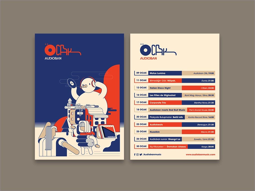 Audiobanmusic活動(dòng)的傳單設(shè)計(jì)