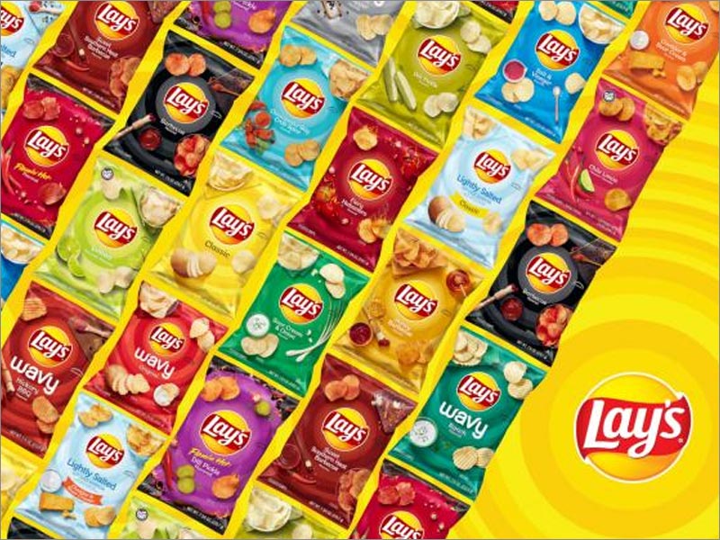 Lay's樂事薯片休閑食品包裝重新設(shè)計(jì)涵蓋了所有口味，包括115種不同的包裝設(shè)計(jì)