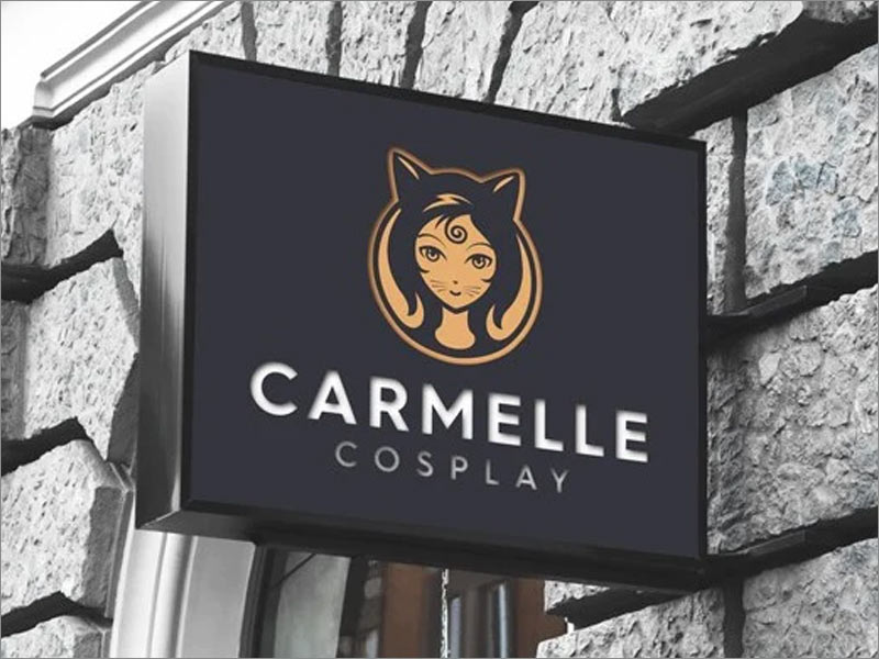 Cosplay商店的動漫吉祥物標(biāo)志設(shè)計