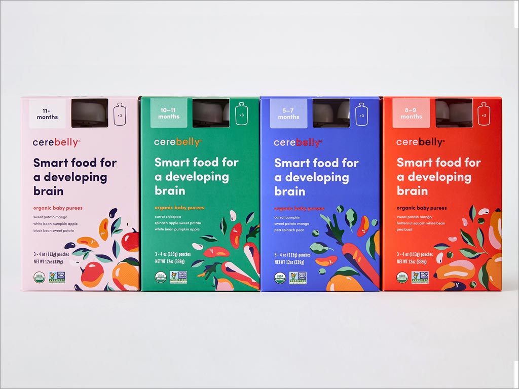 Cerebelly嬰兒食品紙盒包裝設計