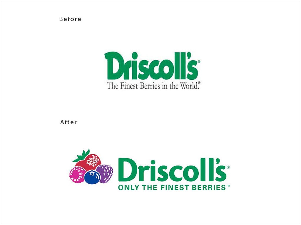 Driscoll's新舊logo設(shè)計對比