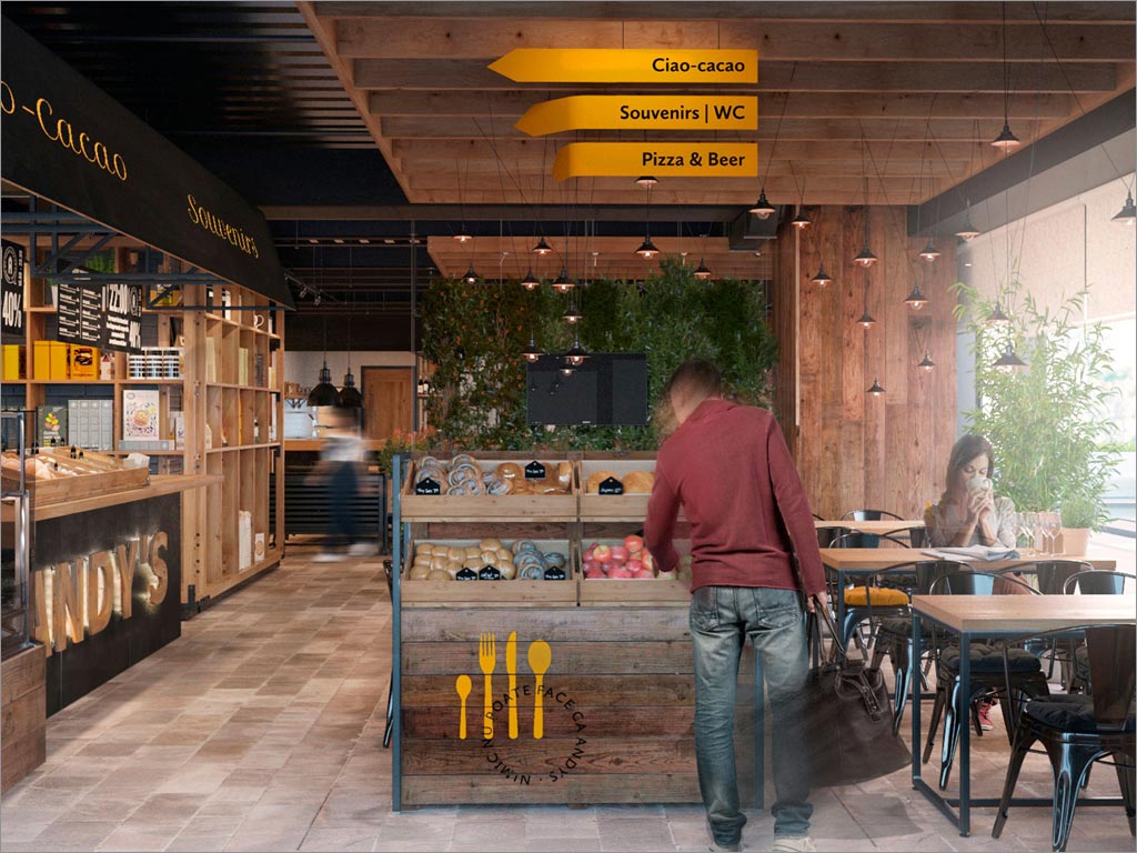 Andy's Pizza披薩餐廳logo店面設計之店內(nèi)環(huán)境設計