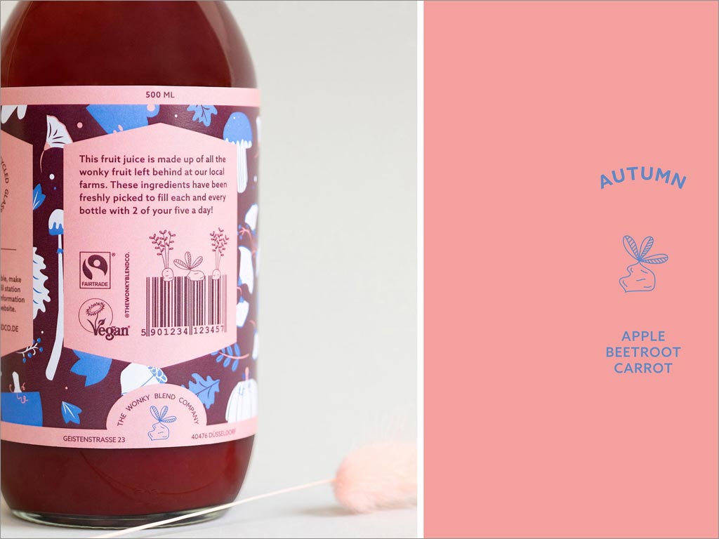 德國The Wonky Blend Co.秋季果汁飲料包裝設(shè)計(jì)