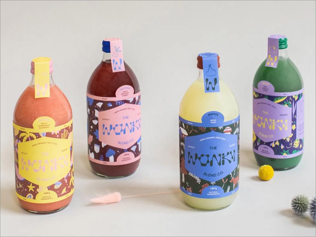 德國The Wonky Blend Co.四季果汁飲料包裝設(shè)計(jì)