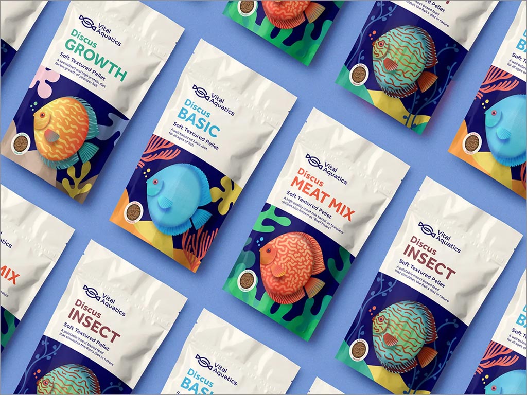  Vital Aquatics系列魚(yú)飼料包裝設(shè)計(jì)
