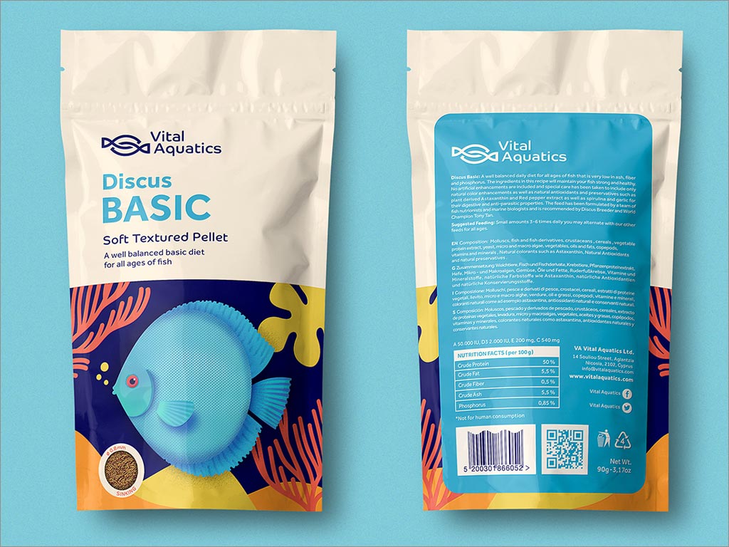  Vital Aquatics魚(yú)飼料包裝袋設(shè)計(jì)