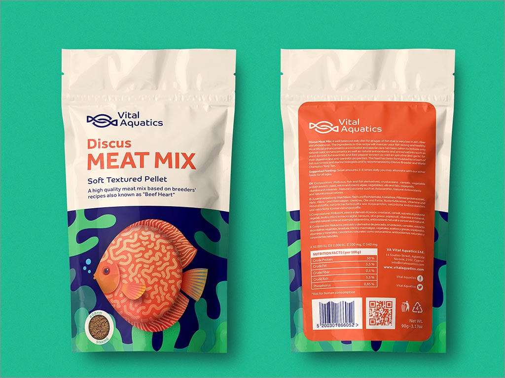  Vital Aquatics魚(yú)飼料包裝袋設(shè)計(jì)