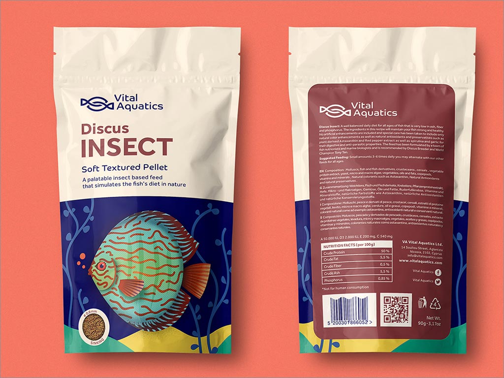  Vital Aquatics魚(yú)飼料包裝袋設(shè)計(jì)