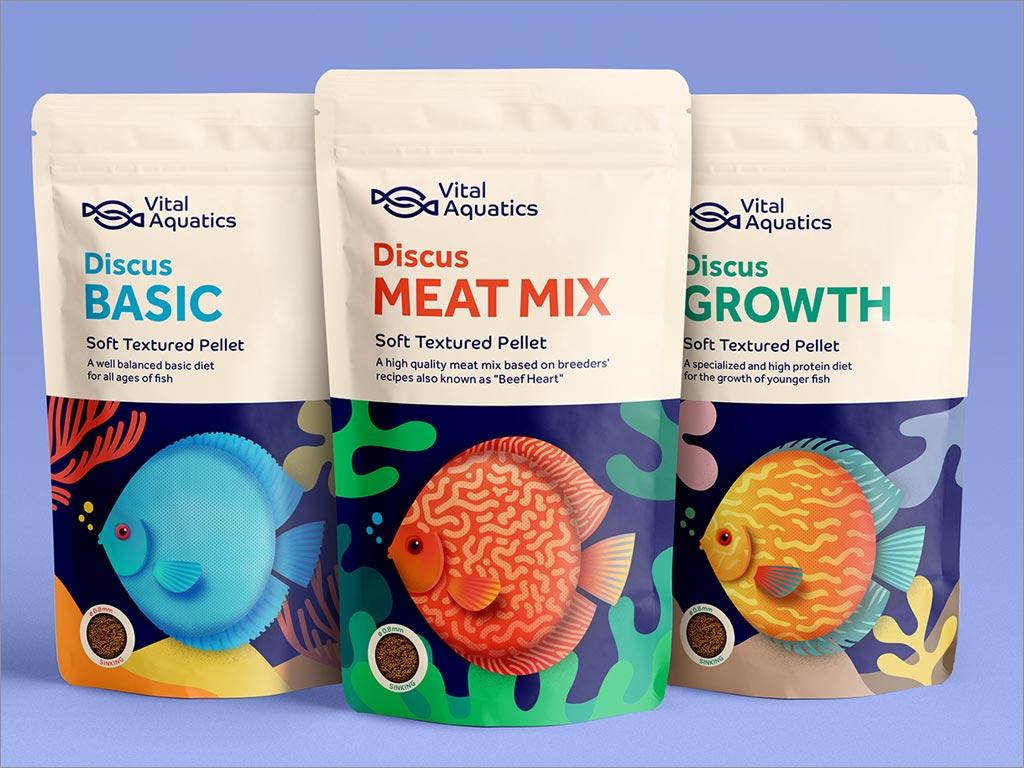  Vital Aquatics魚(yú)飼料包裝袋設(shè)計(jì)
