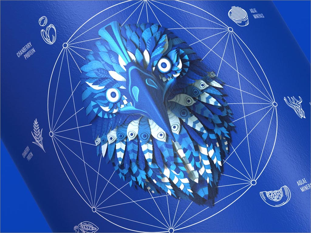 美國Birdman植物蛋白粉保健品包裝設計之局部細節(jié)特寫