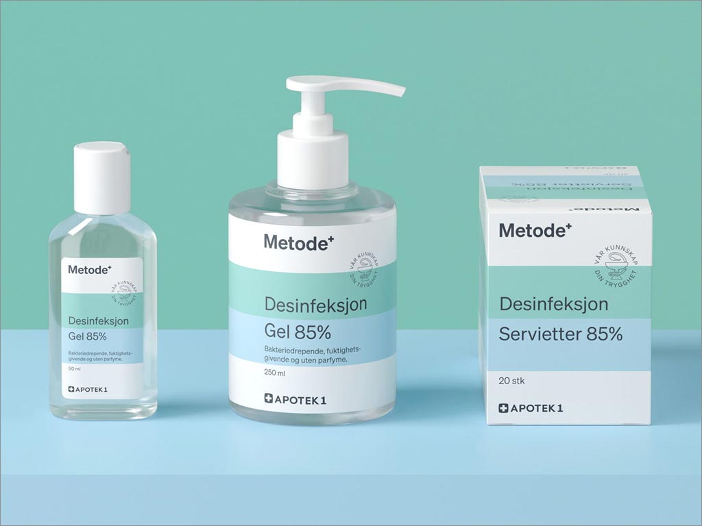 挪威Apotek1藥品連鎖店Metode品牌系列藥品包裝設計