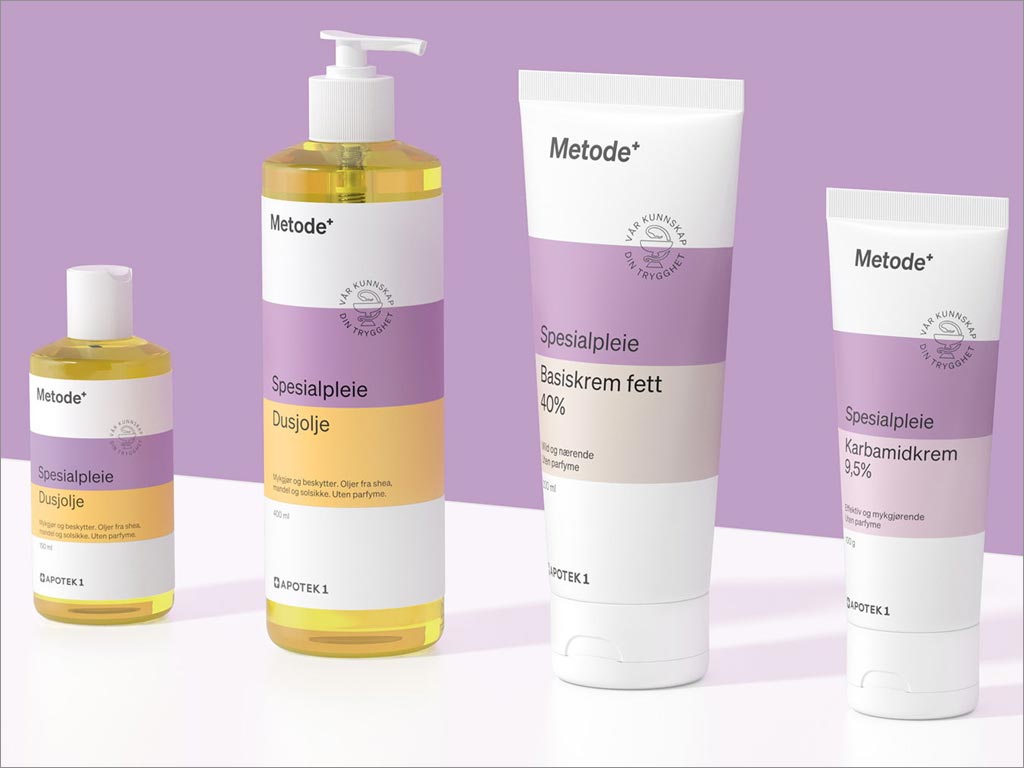 挪威Apotek1藥品連鎖店Metode品牌系列藥品包裝設計