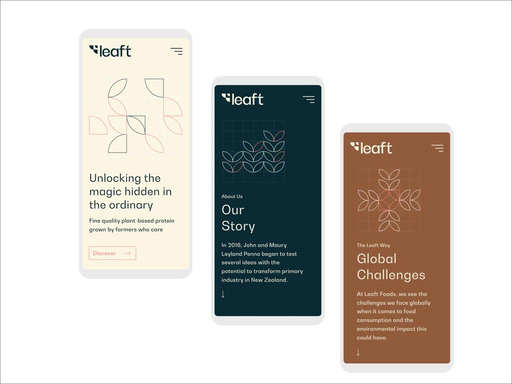 Leaft Foods植物蛋白食品公司品牌名片設(shè)計