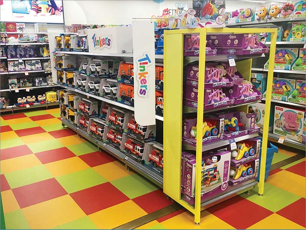 澳大利亞Tinkers玩具品牌vi重塑設(shè)計(jì)和包裝設(shè)計(jì)之賣(mài)場(chǎng)貨架展示