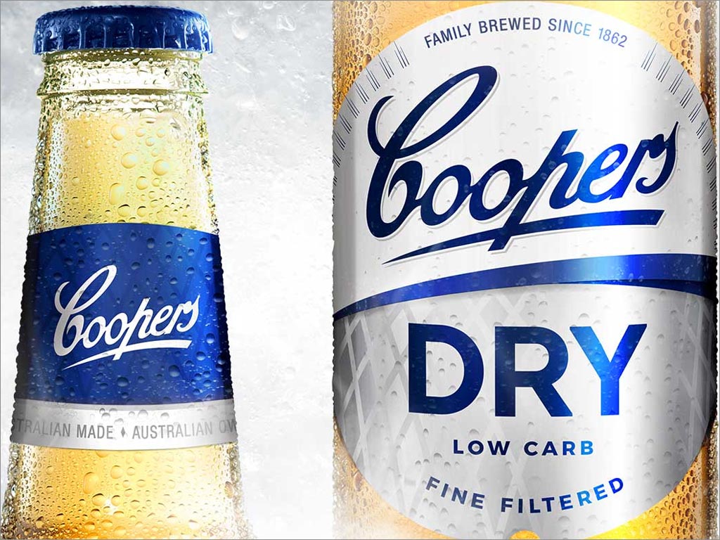 Coopers Dry啤酒玻璃瓶帖包裝設(shè)計