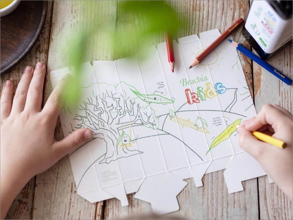 克羅地亞Brachia KIDS兒童橄欖油包裝設(shè)計(jì)之插畫(huà)繪制照片