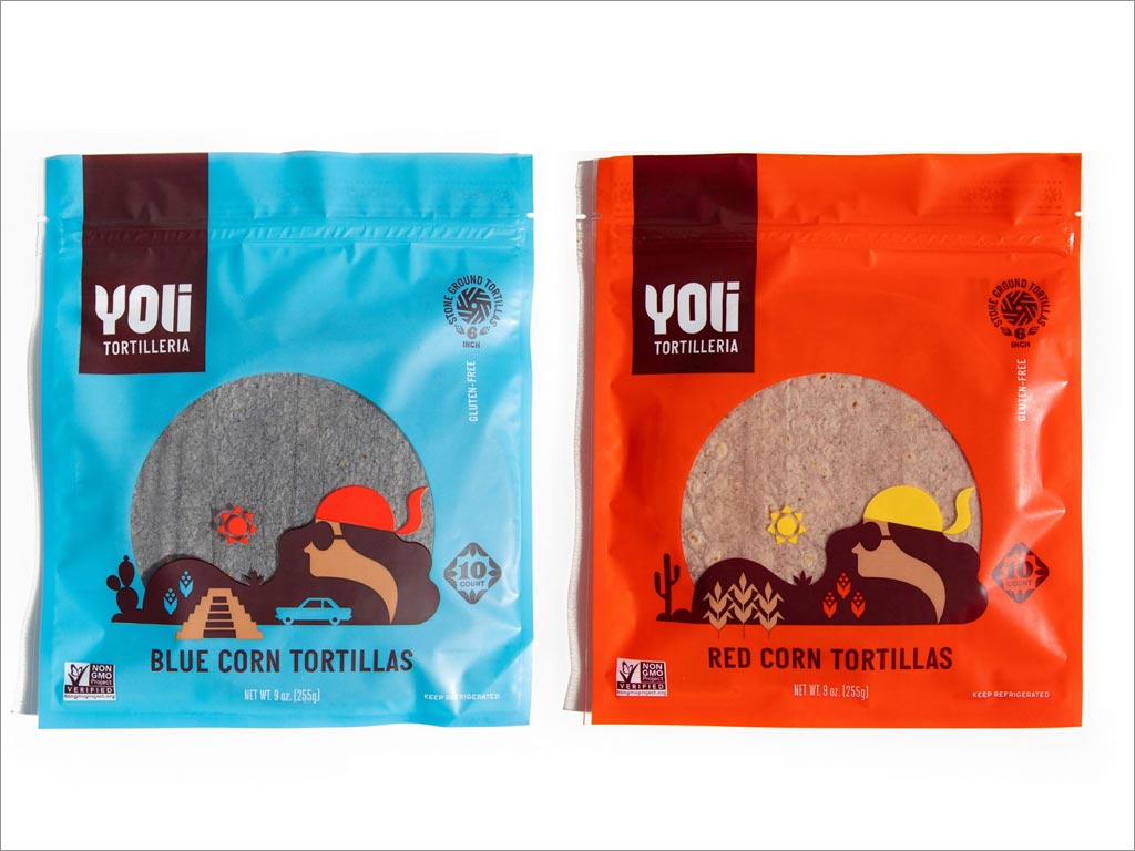 美國Yoli Tortilleria玉米餅包裝袋設(shè)計