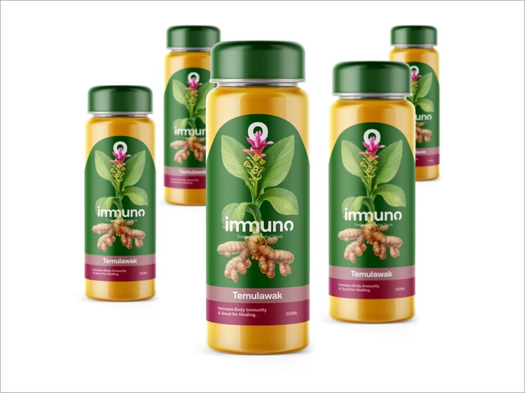 印度尼西亞IMMUNO傳統(tǒng)姜黃草藥飲料包裝設計