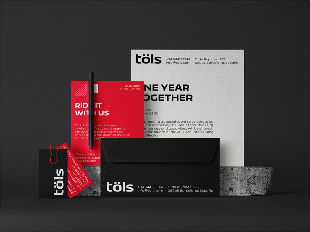 西班牙Tols自行車零件品牌形象設計之辦公用品設計