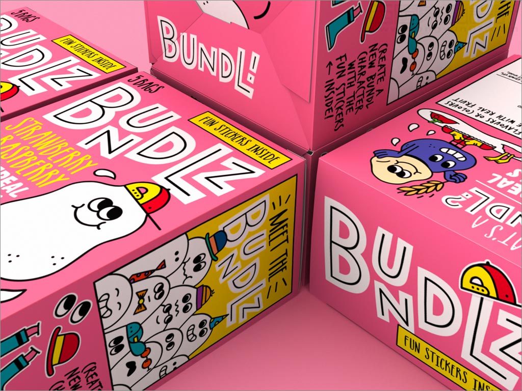Bundlz兒童酸奶小吃零食包裝盒設(shè)計(jì)