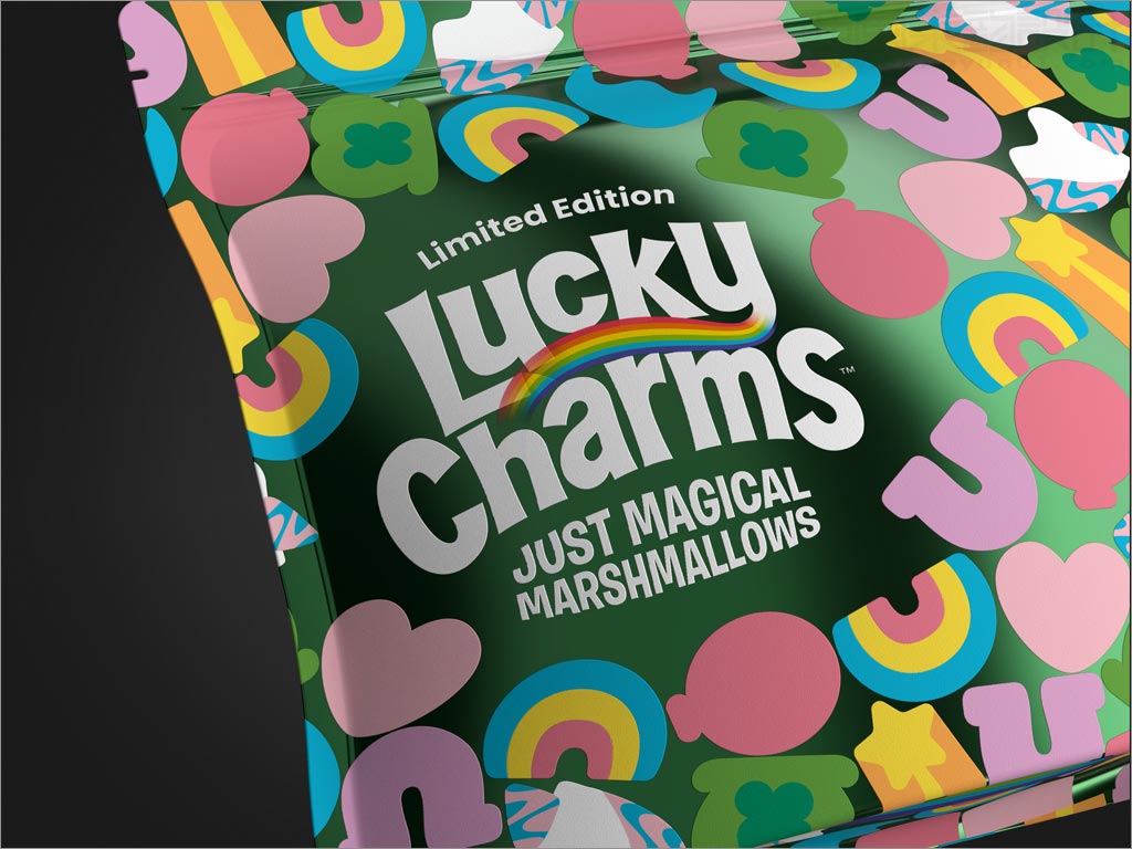 美國Lucky Charms Just Magical棉花糖包裝設(shè)計之局部細節(jié)展示