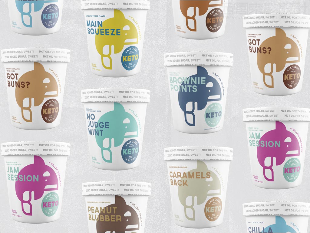 Killer Creamery系列無糖冰激凌包裝設(shè)計(jì)