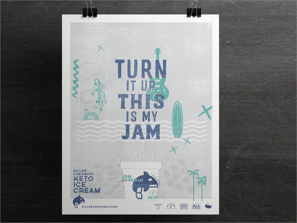 Killer Creamery無糖冰激凌展板設(shè)計(jì)
