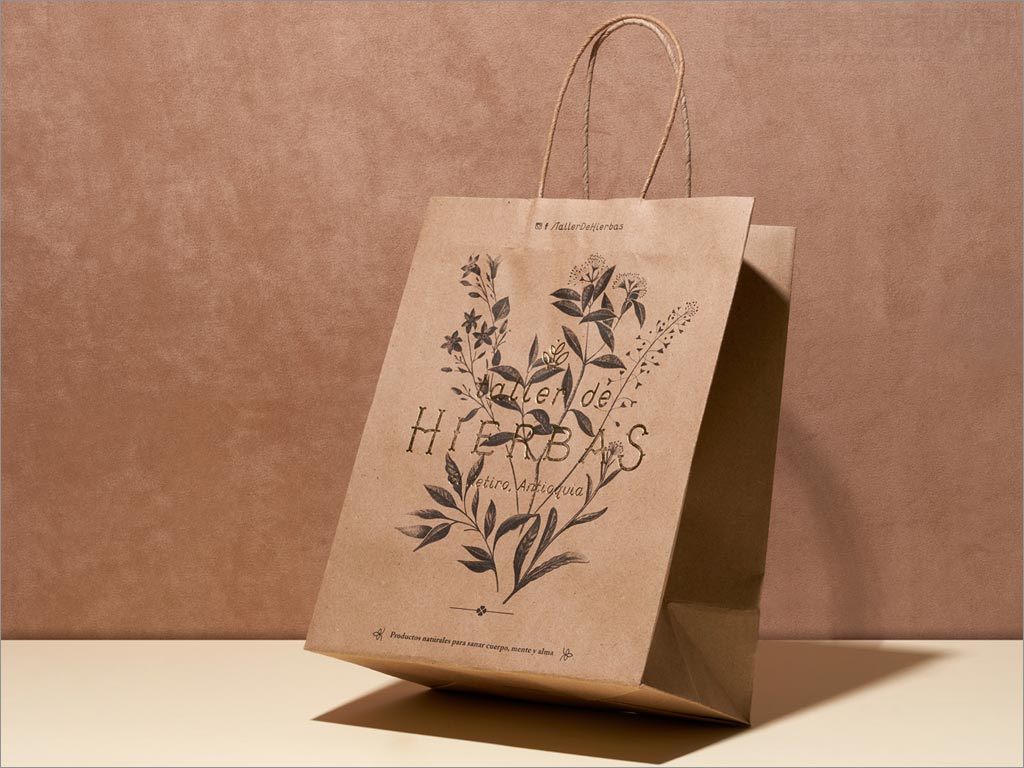美國Taller de Hierbas護(hù)膚和健康產(chǎn)品手提袋設(shè)計