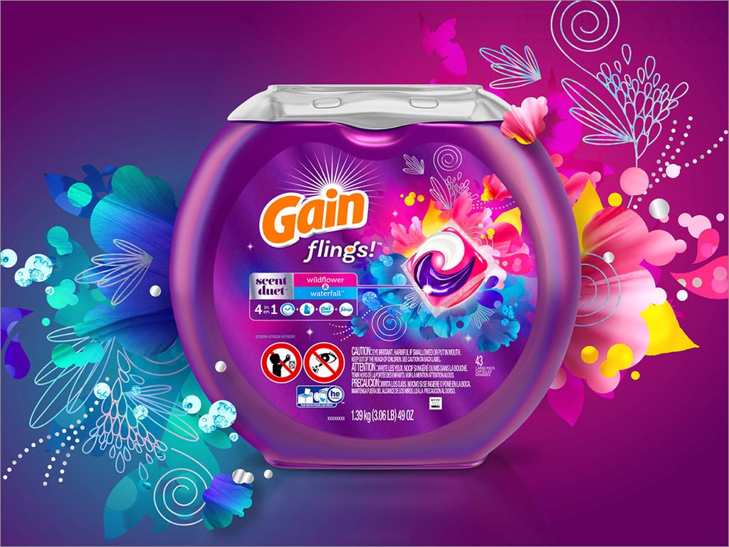 美國Gain洗衣凝珠日化用品包裝設(shè)計(jì)
