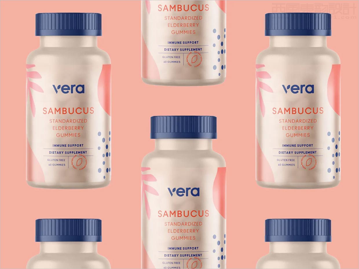 時尚的美國Vera女性補(bǔ)品包裝設(shè)計