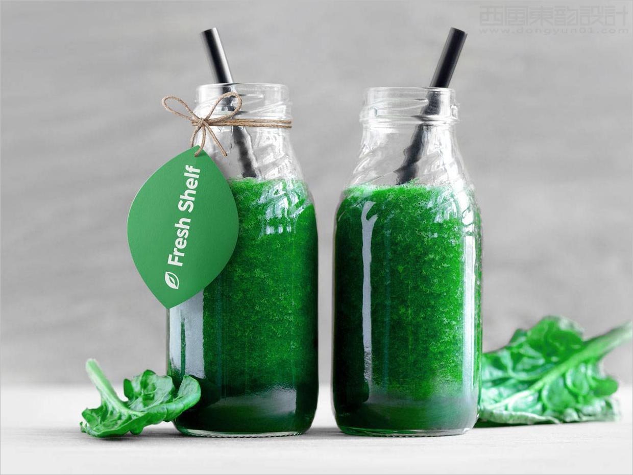 俄羅斯Fresh Shelf水果蔬菜店品牌形象設(shè)計之果汁標(biāo)簽設(shè)計