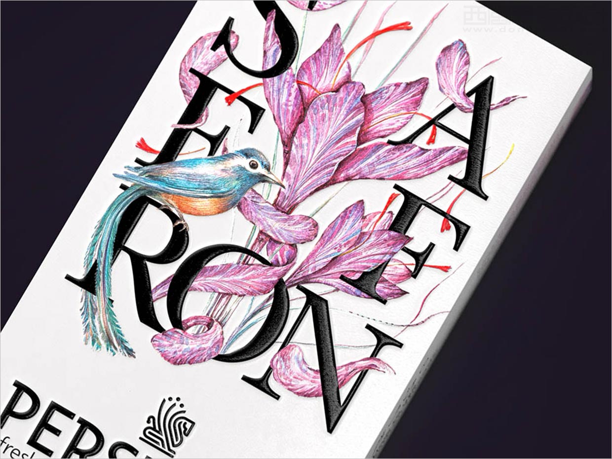 伊朗Persaina藏紅花包裝設(shè)計(jì)之伊朗花鳥(niǎo)插畫設(shè)計(jì)