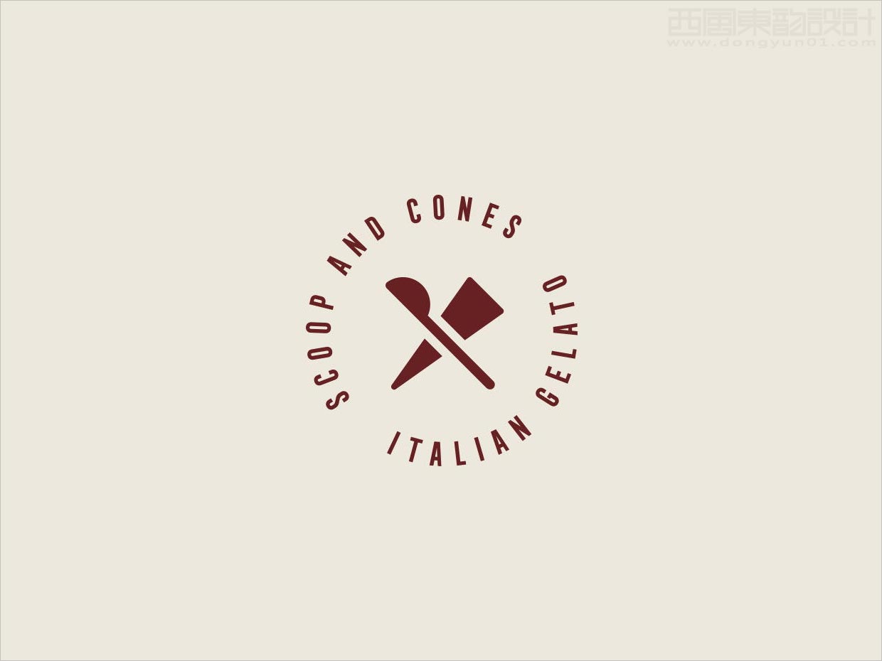 Scoop＆Cones冰淇淋logo圖形設(shè)計