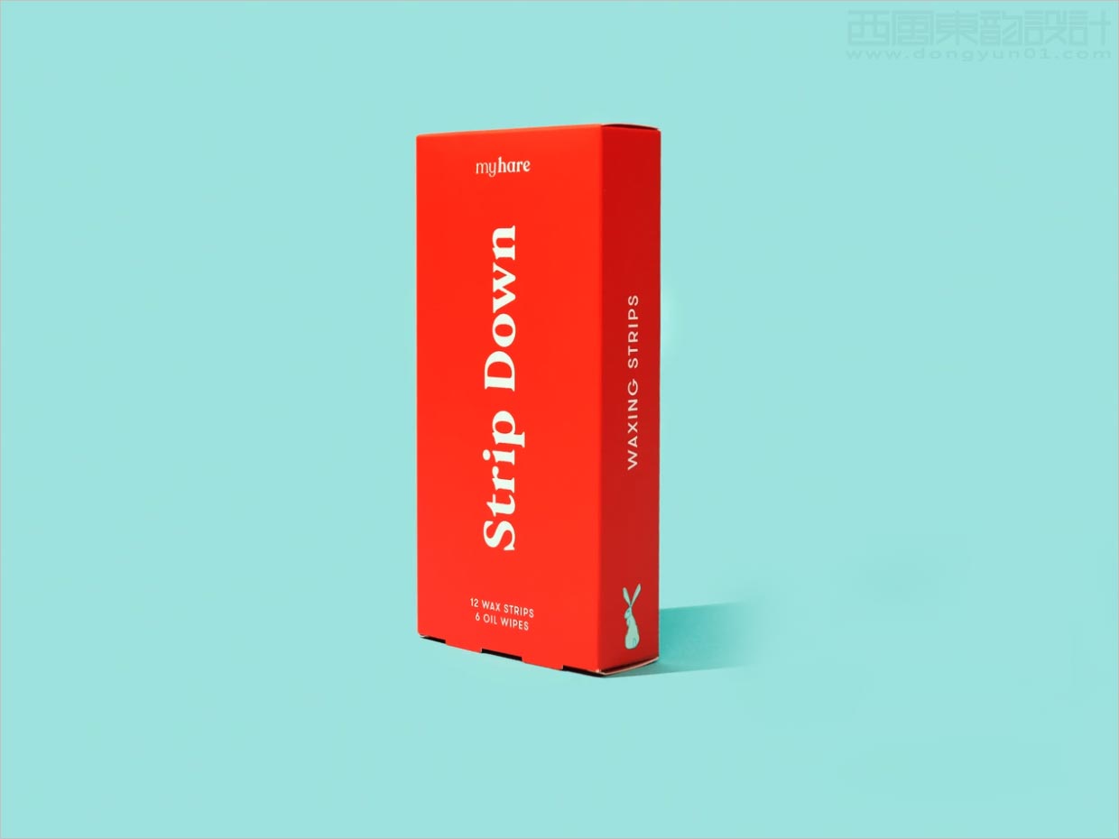 美國MyHare身體護(hù)理脫毛蠟條包裝盒設(shè)計