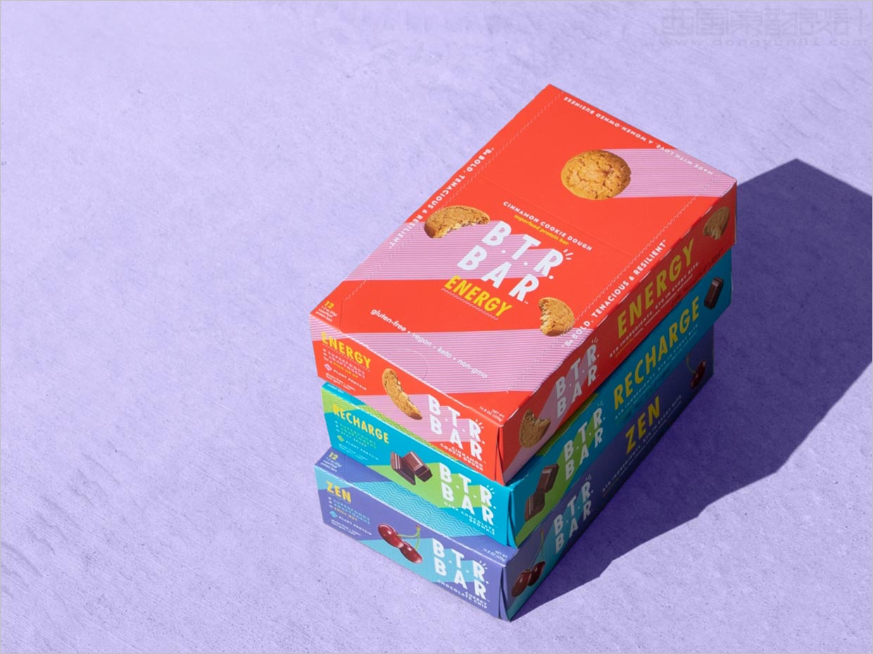 美國BTR Bar能量代餐棒休閑食品包裝盒設(shè)計