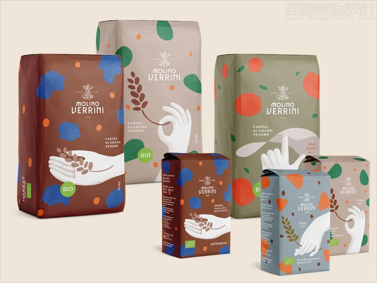 自然而又現(xiàn)代的意大利Molino Verrini有機面粉包裝設計