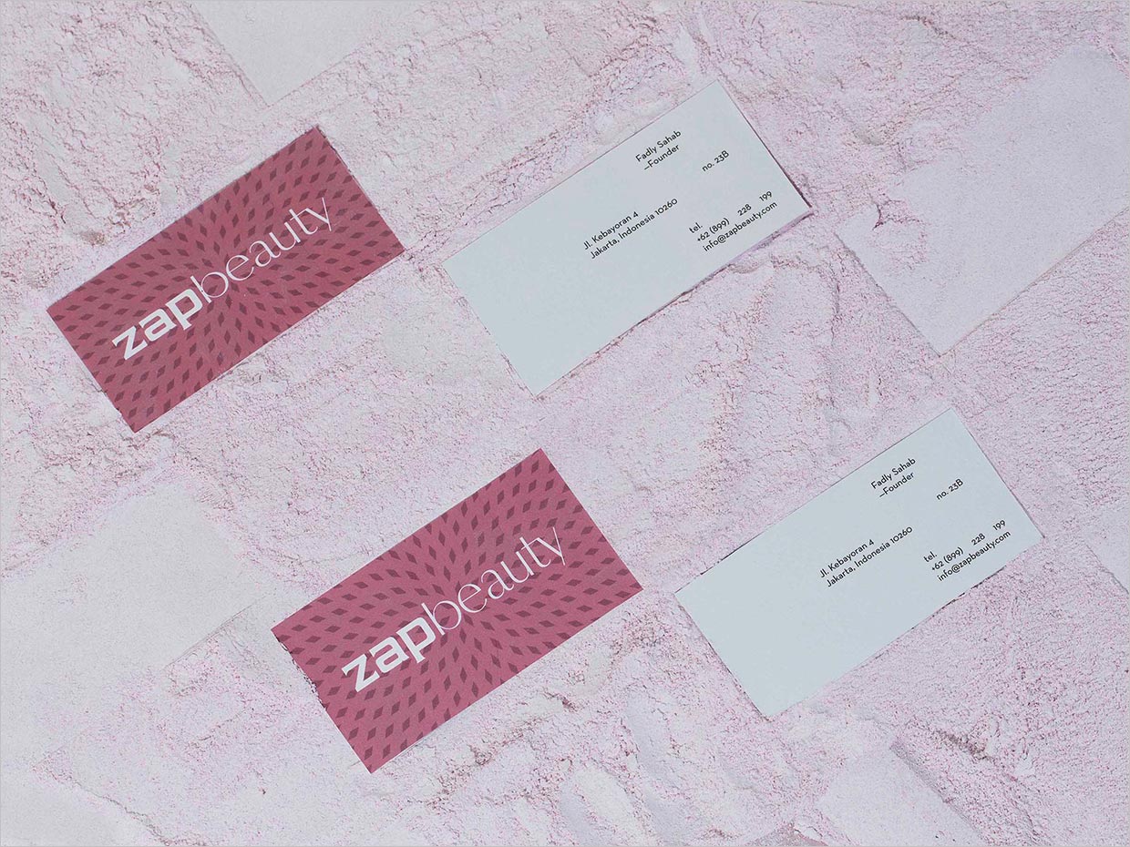 印度尼西亞ZAPBeauty化妝品名片設(shè)計