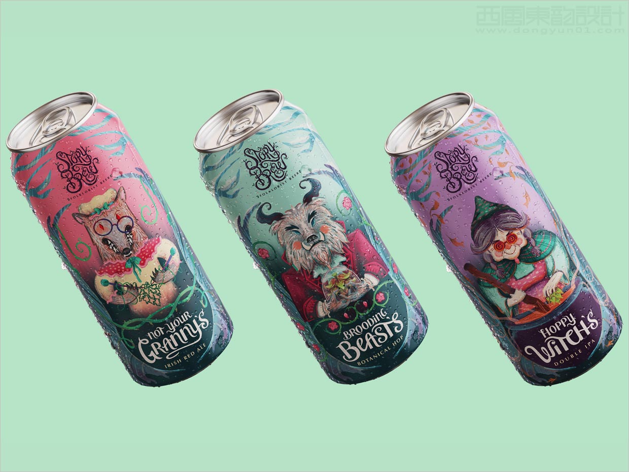 以經(jīng)典童話故事為特色的國外啤酒包裝設計
